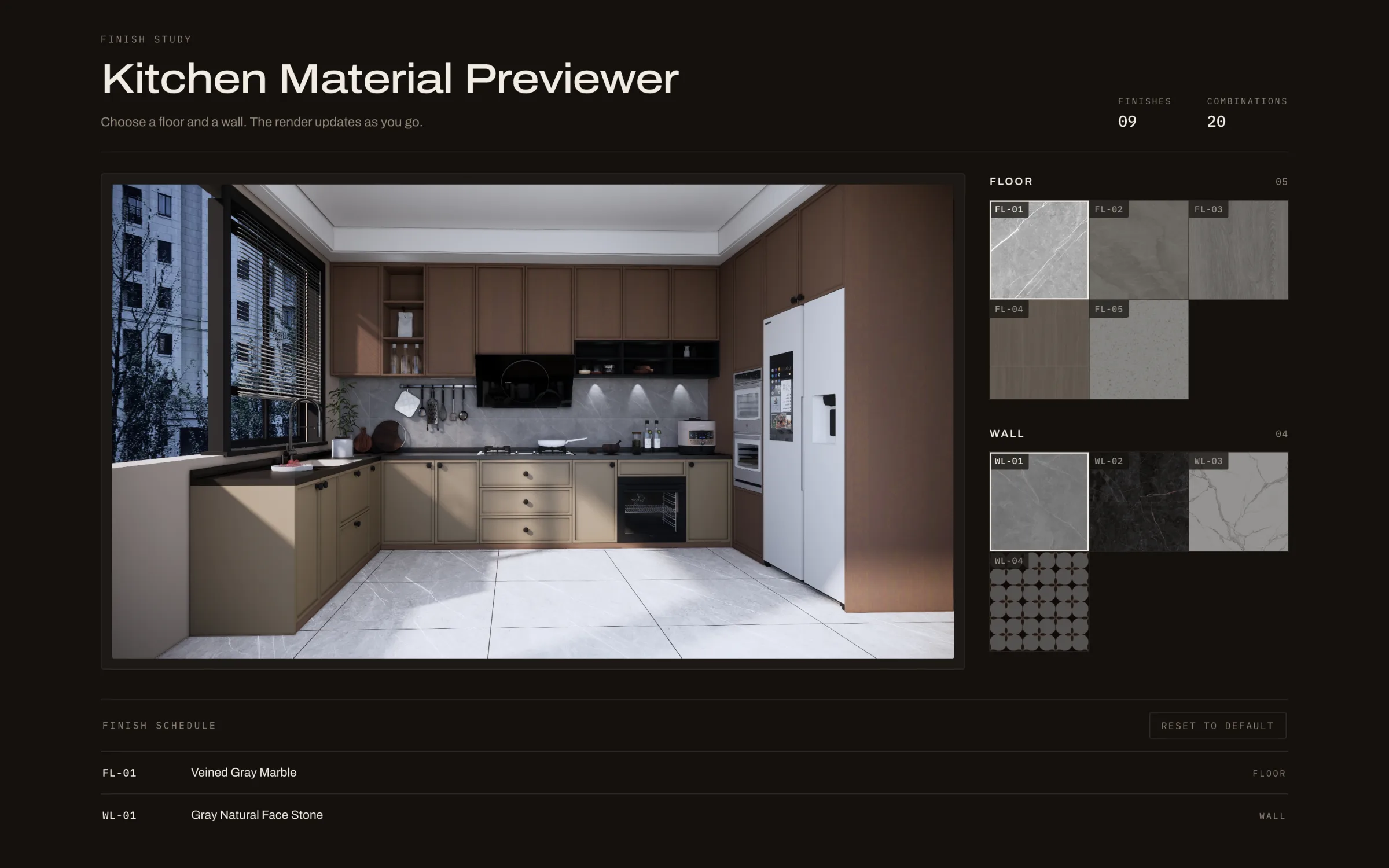 Kitchen Material Previewer
