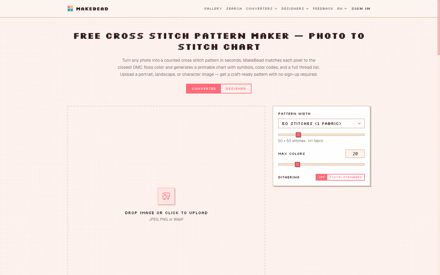 Photo-to-cross-stitch — DMC floss colour matching